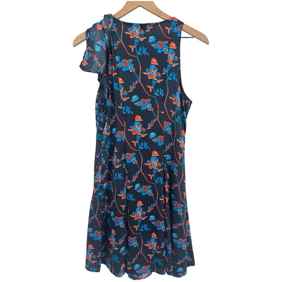 Thakoon Collective Floral Print Sleeveless A-Line  Shift Dress - Black - Size 6 - Picture 6 of 12